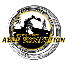 A black and gold logo for 
