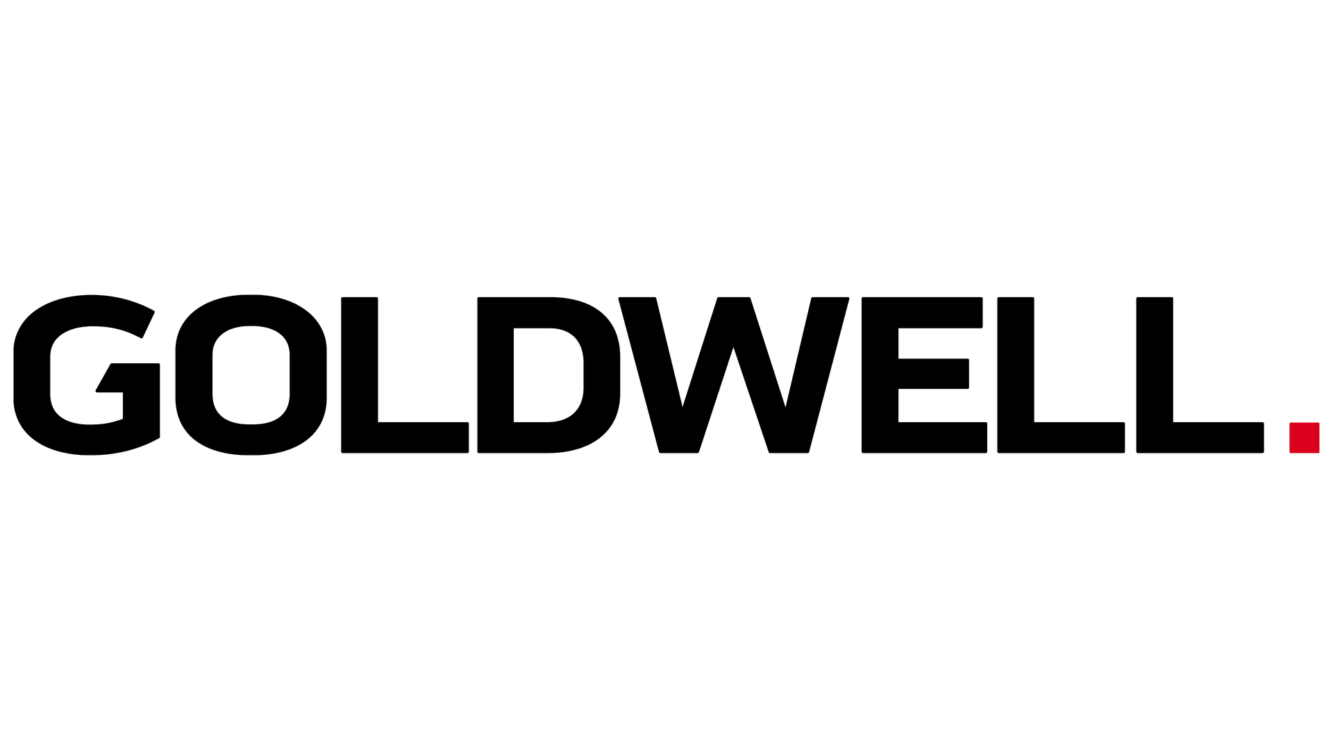 The goldwell logo is black and red on a white background.