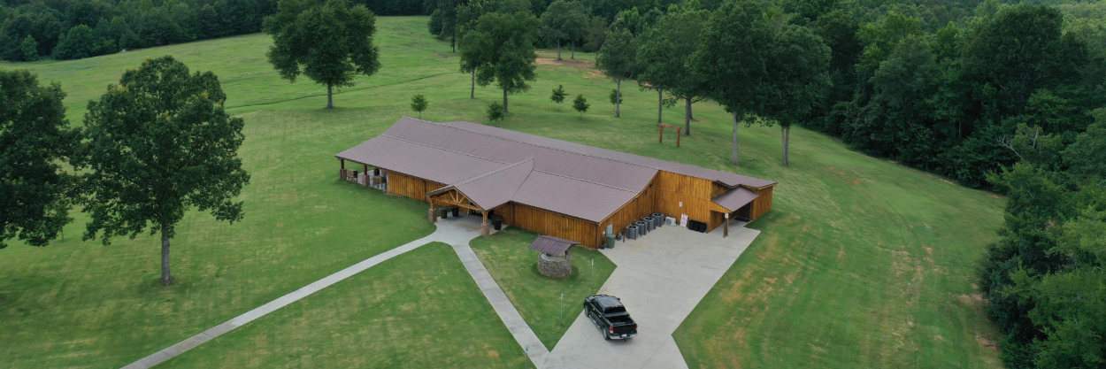 Barn interior set for reception
