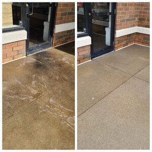 Before and After Commercial Pressure Washing