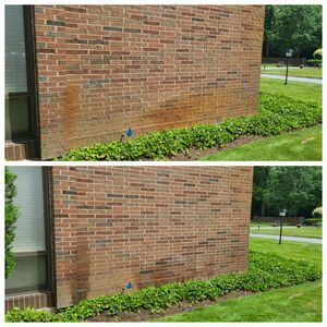 Before and After Pressure Washing Brick