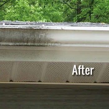 Gutter brightening before and after