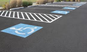 Handicap parking lot line striping by NORTHCOAST