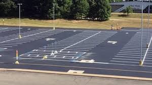 Commercial parking lot striping completed by NORTHCOAST