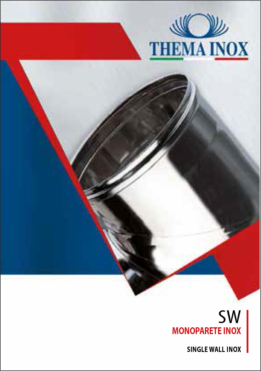 Una brochure con l'immagine di un tubo di acciaio inossidabile.