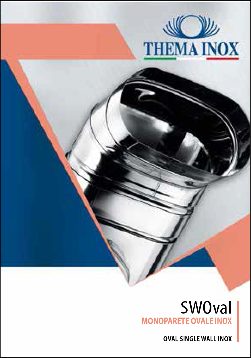 Una brochure con l'immagine di un tubo di acciaio inossidabile.