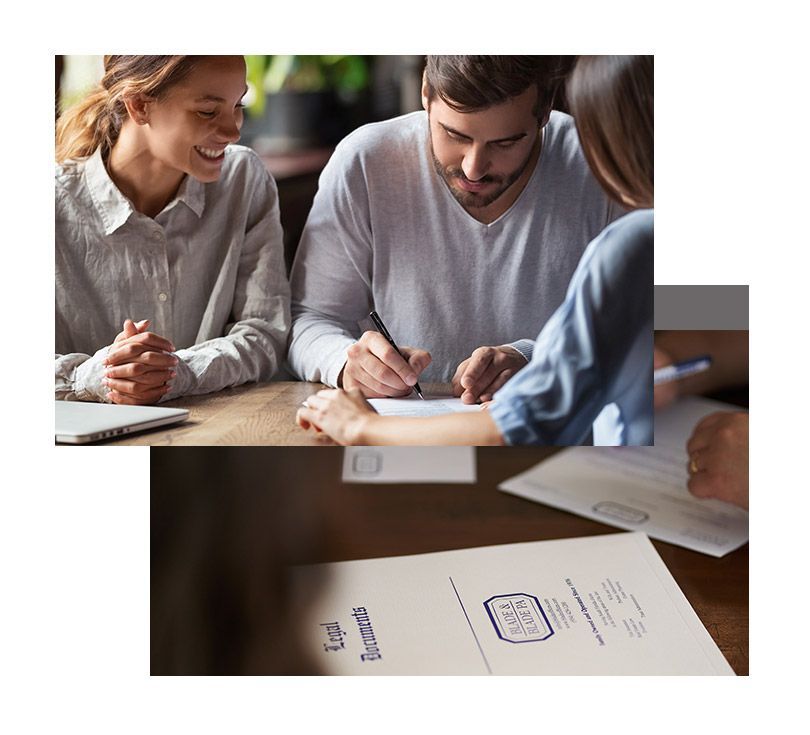 Couple Signing Legal Documents | Deerfield Beach, FL | Blade Title Company Couple Signing Legal Documents | Deerfield Beach, FL | Blade Title Company