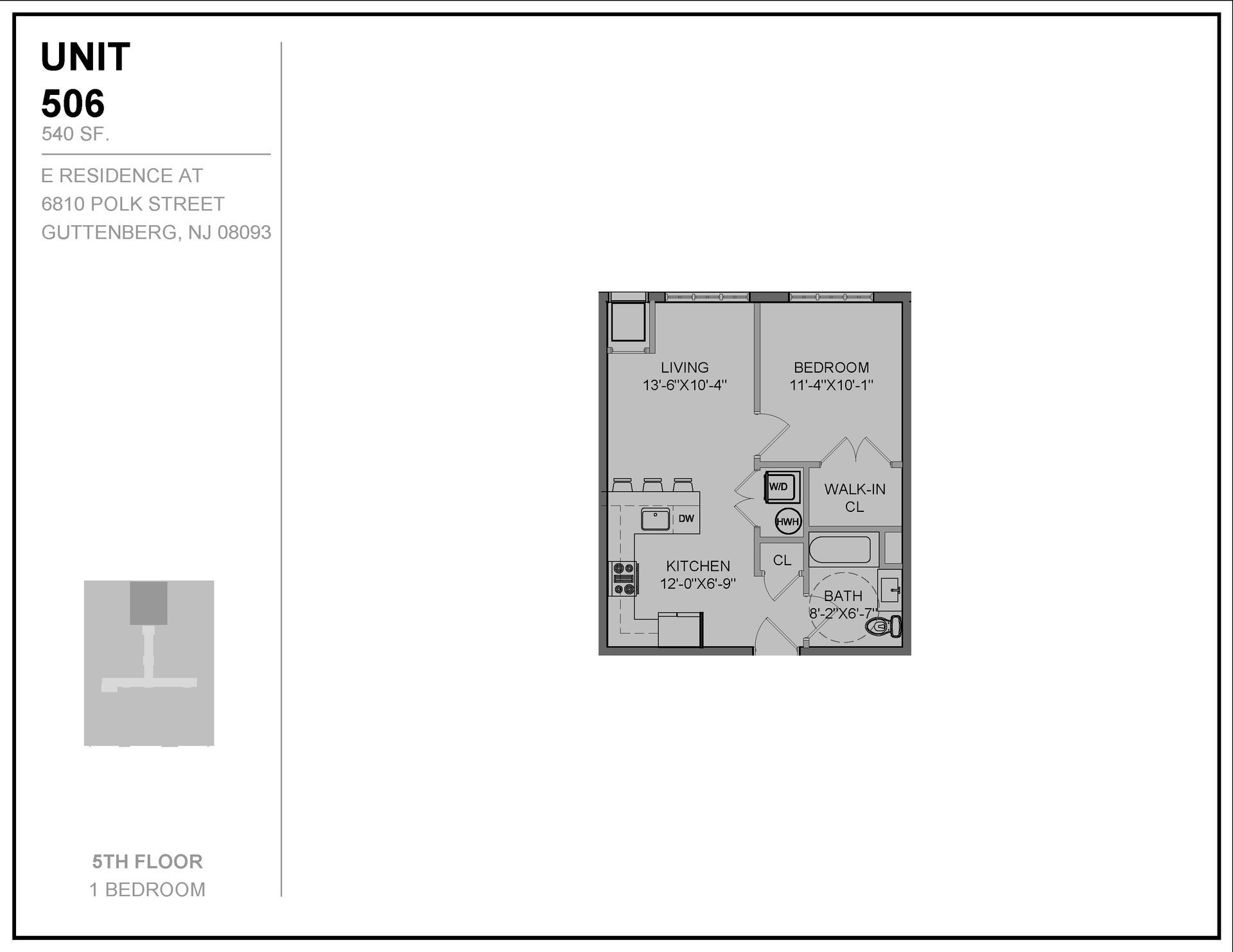 A black and white floor plan of a small apartment.