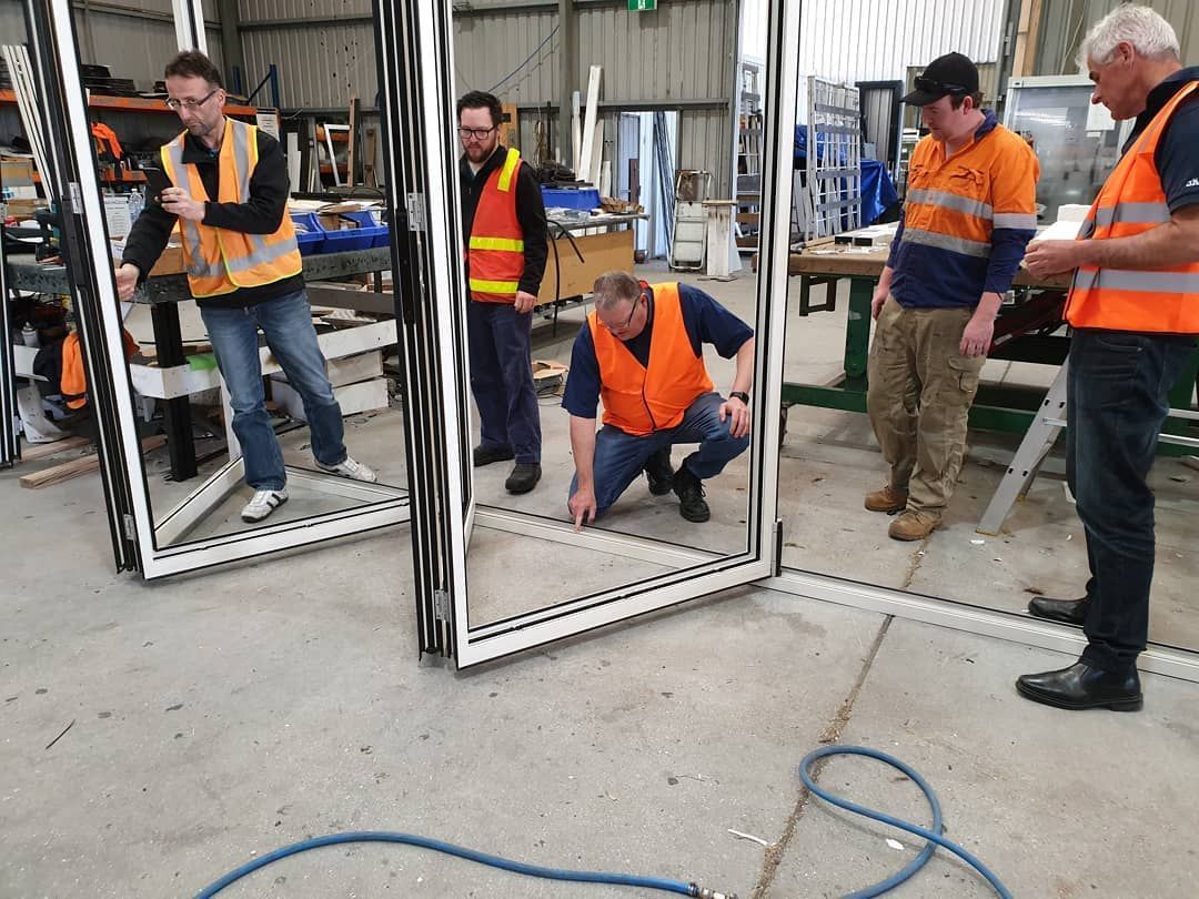 Men Are Working on a Window Factory — Morwell, VIC — Gippsland Windows