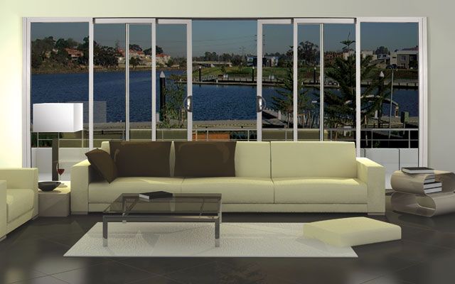 Open Sliding Glass Doors in the Living Room — Morwell, VIC — Gippsland Windows
