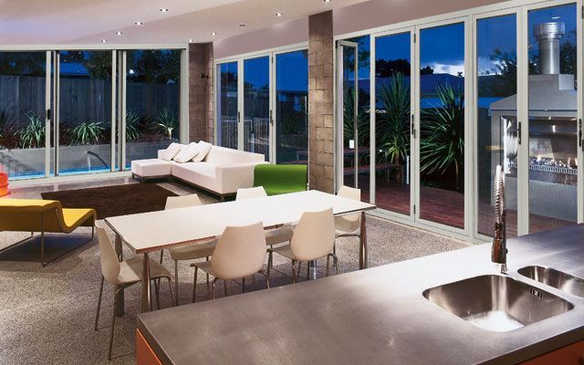 Dining Area with Glass Door — Morwell, VIC — Gippsland Windows