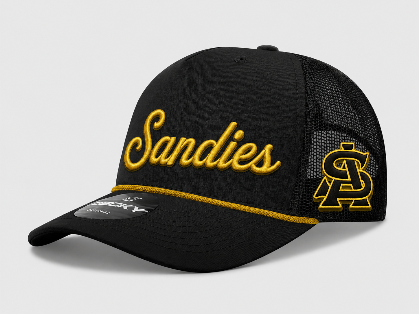 Sandie - Black/Gold Hat