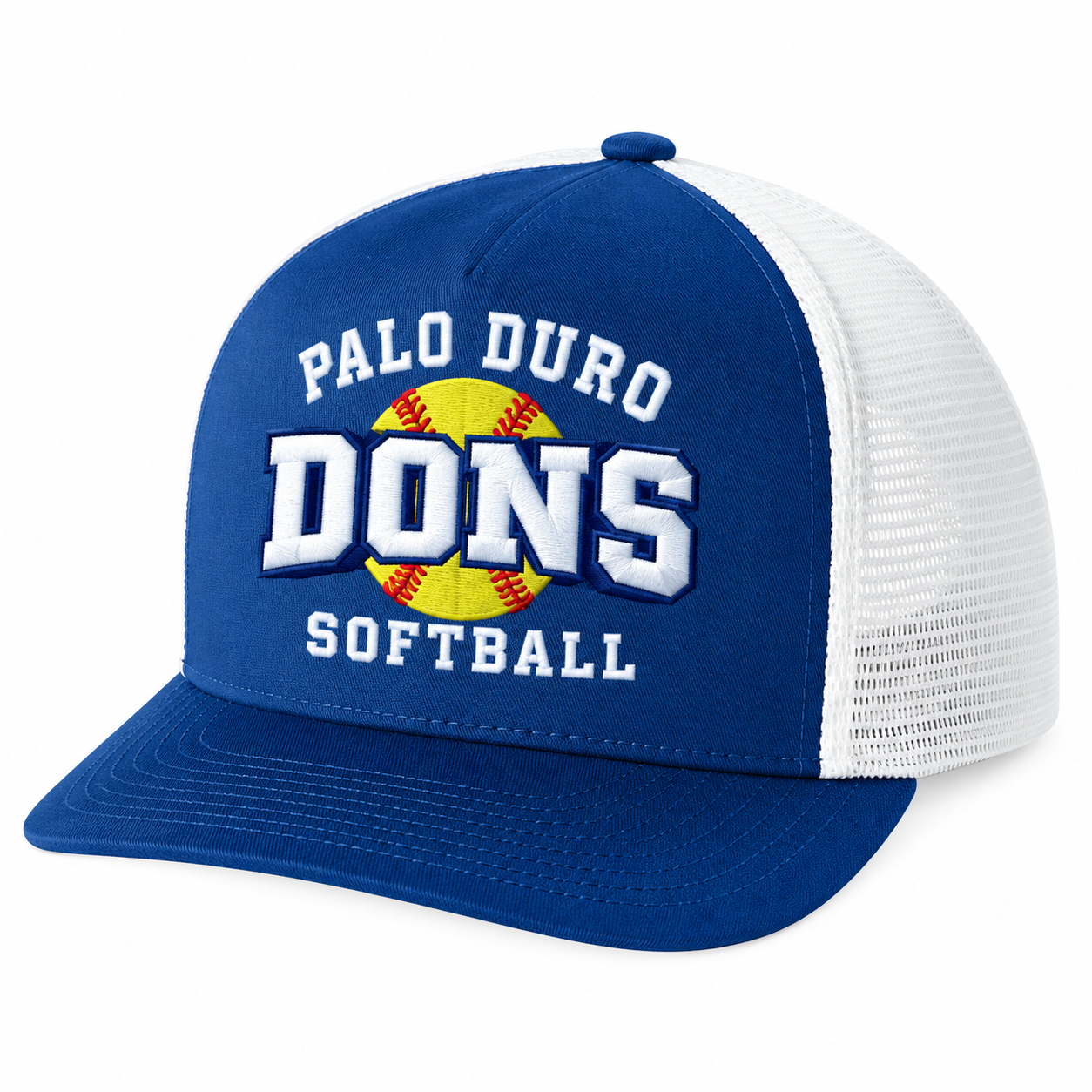Palo Duro Dons Softball Trucker Hat – Royal/White