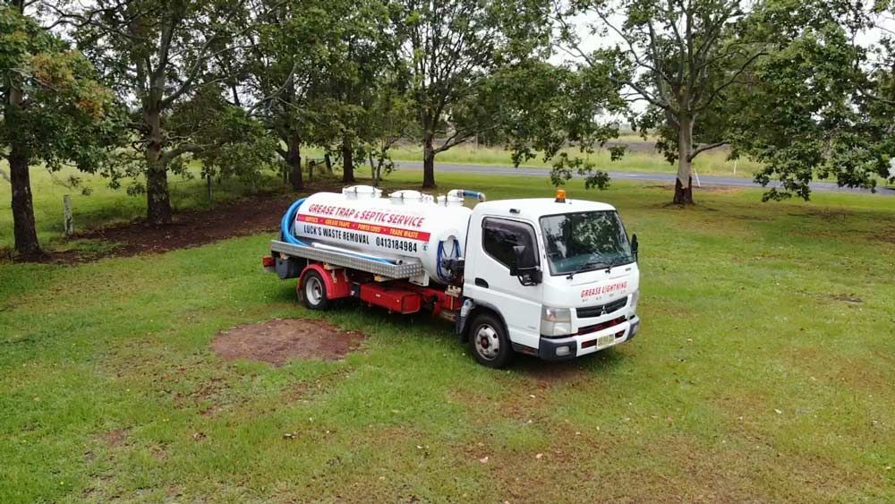 Luck's Waste Removal & Septic Pumping Vehicle — Waste Removal in Casino, NSW