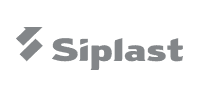 Logo SipLast : forme abstraite grise avec un « S » stylisé et le mot « Siplast » en gris.