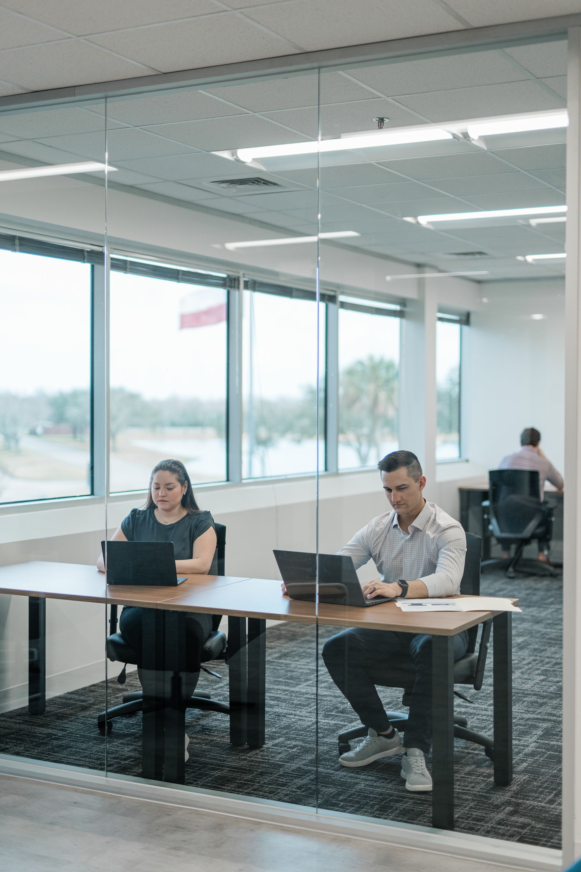 people at a desk