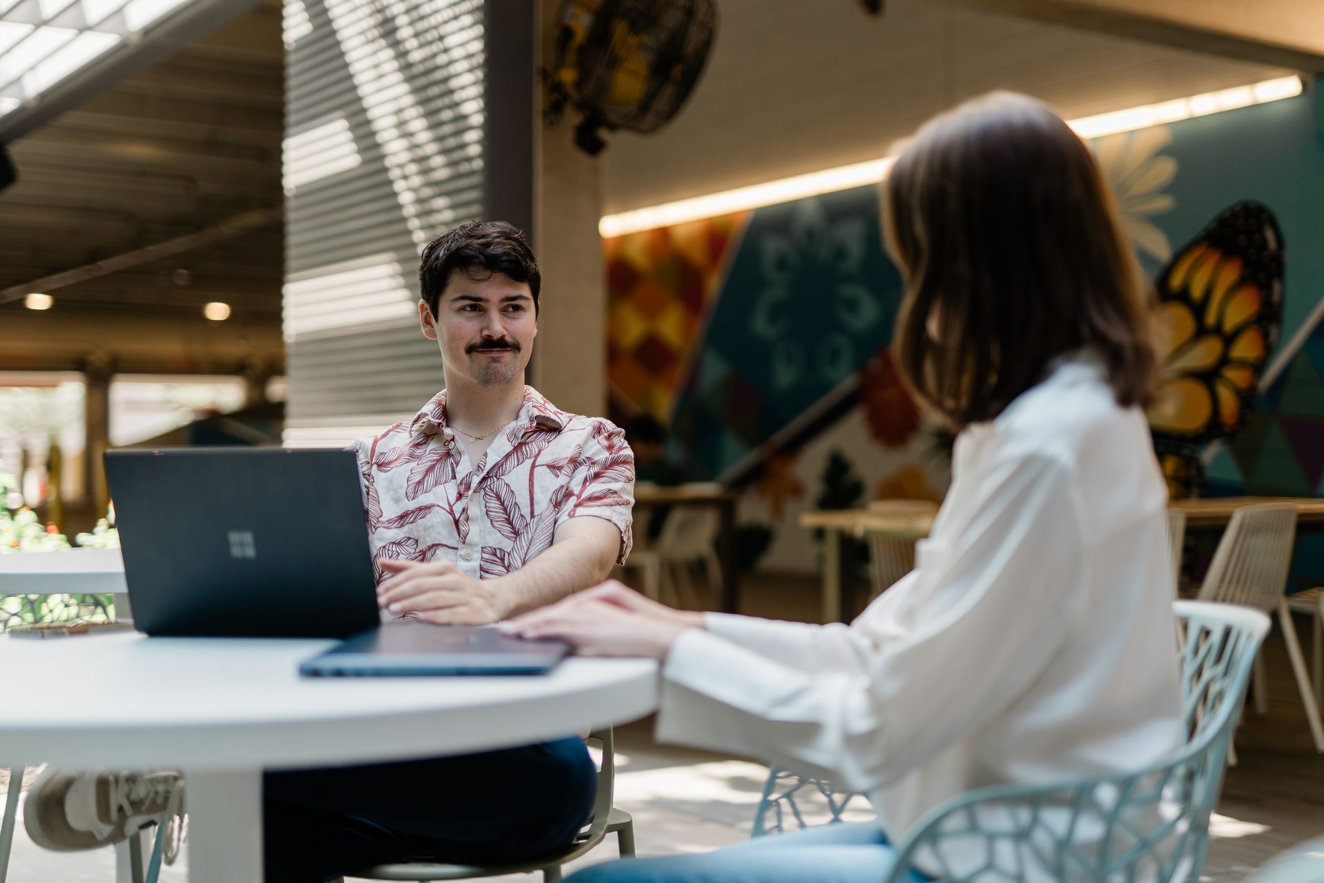 people in the shared coworking space