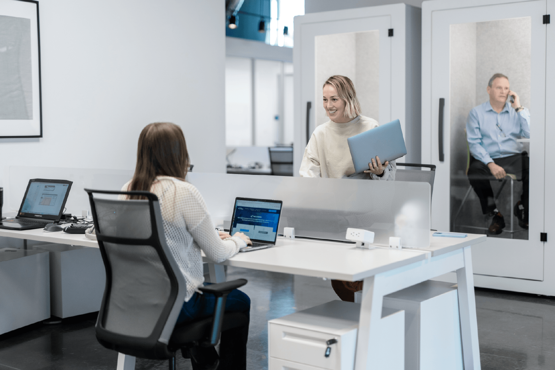 people working in a Houston coworking space 