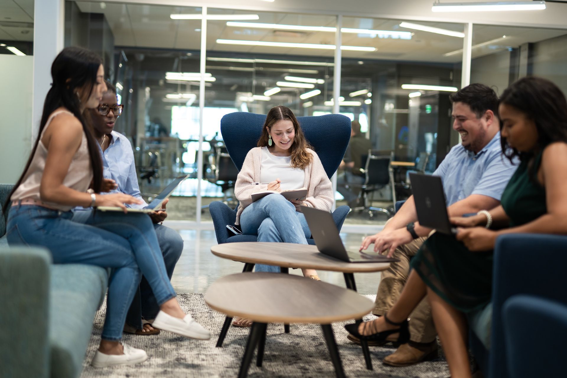 young professionals in a coworking space 