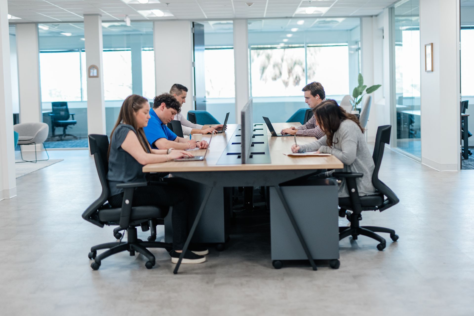 busy coworking space in Houston, Texas