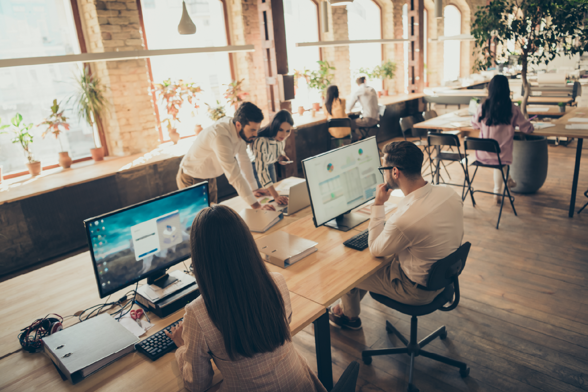 busy coworking space 