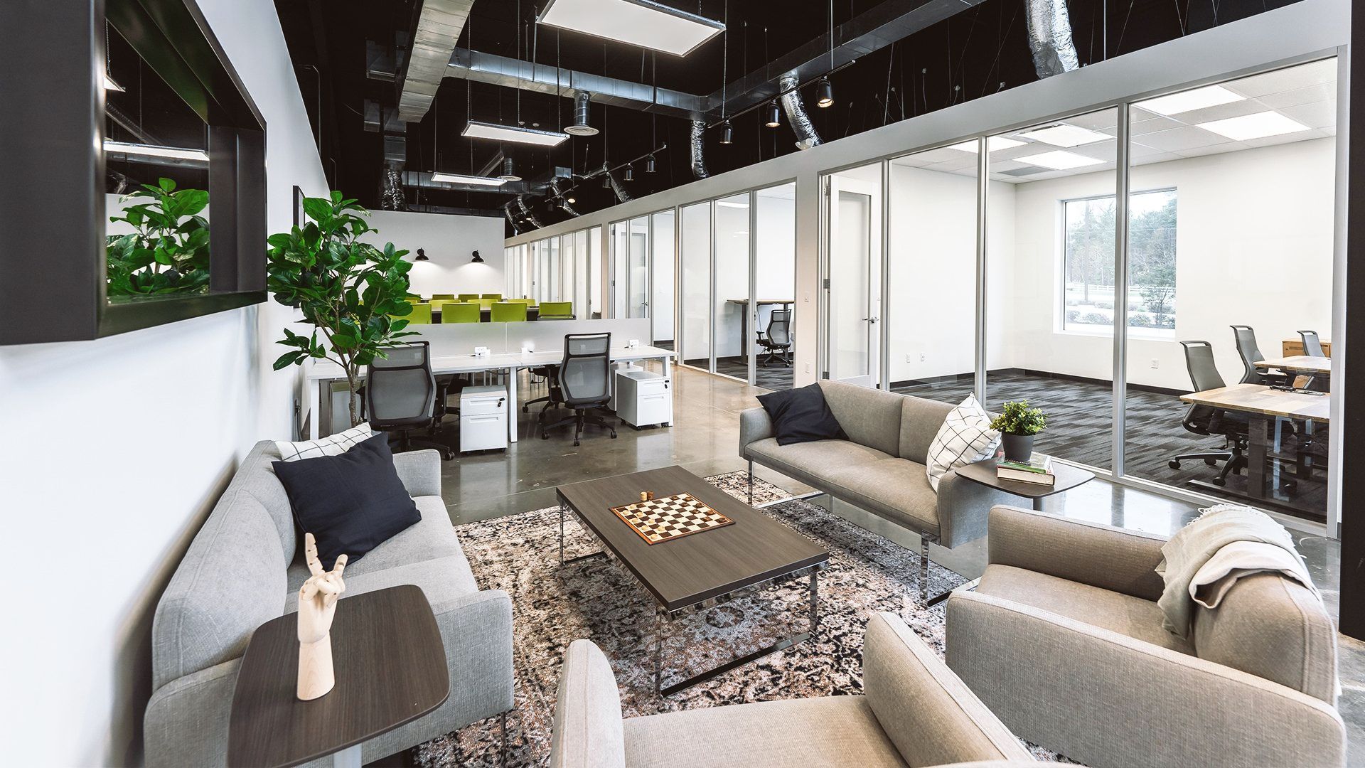 lounge area in Fish Creek coworking space 