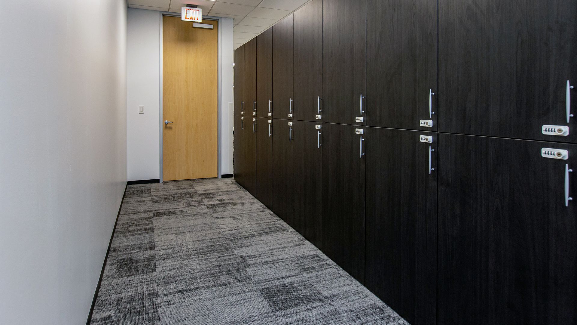 black storage lockers
