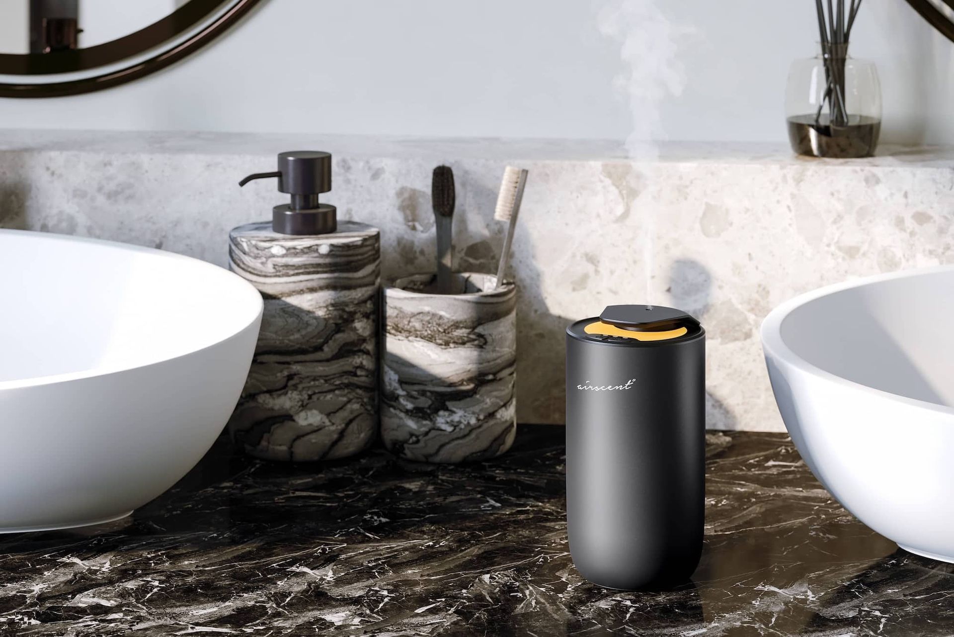 Mini waterless essential oil diffuser