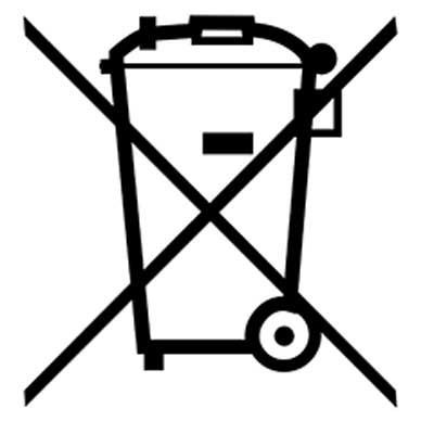 Symbol durchgestrichene Mülltonne