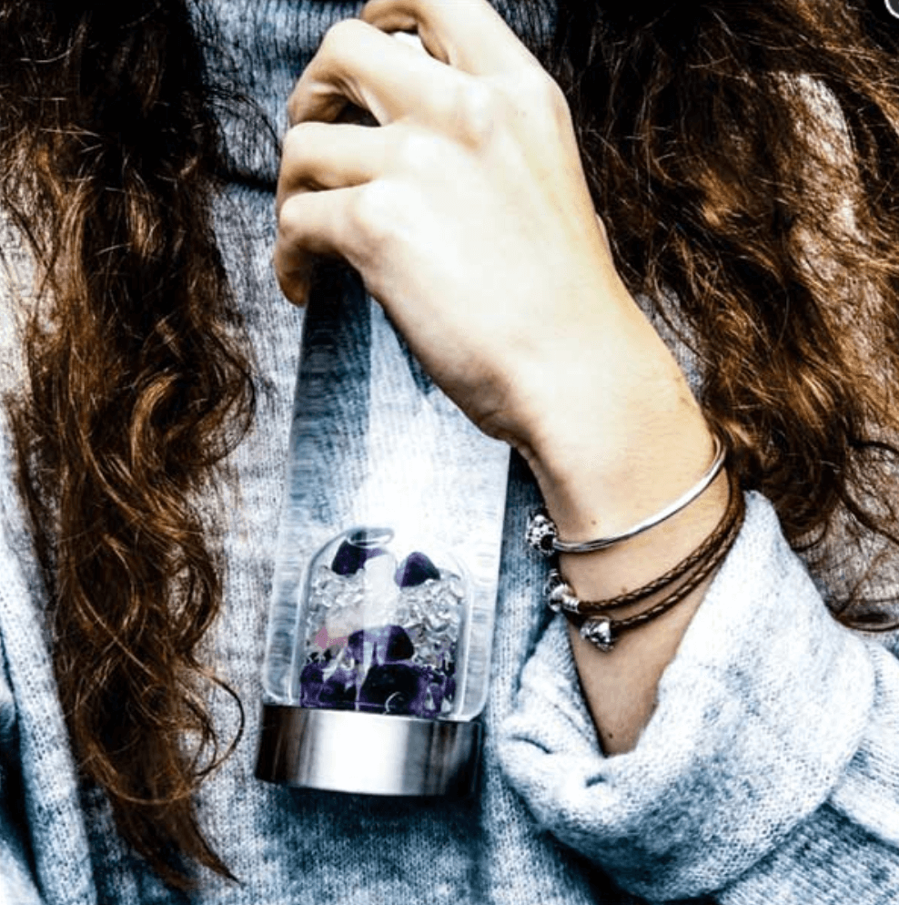 ขวดน้ำคริสตัลบำบัด (Crystal Bottle) ขวดน้ำอัญมณีธรรมชาติบำบัด