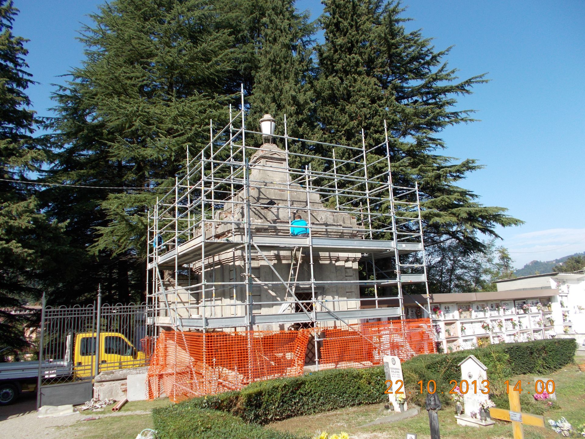 impalcatura statua