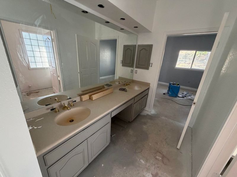 Master bath remodel with a double vanity
