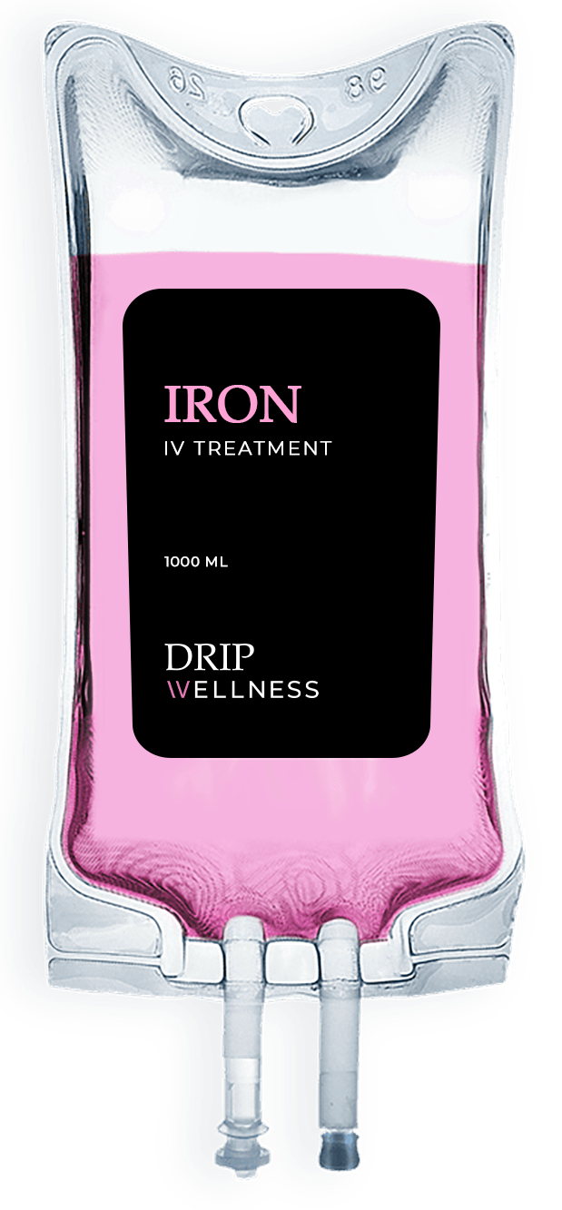 IV bag with pink liquid labeled