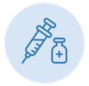 Vitamins A, B, C, and D with plus signs, inside a light blue circle.