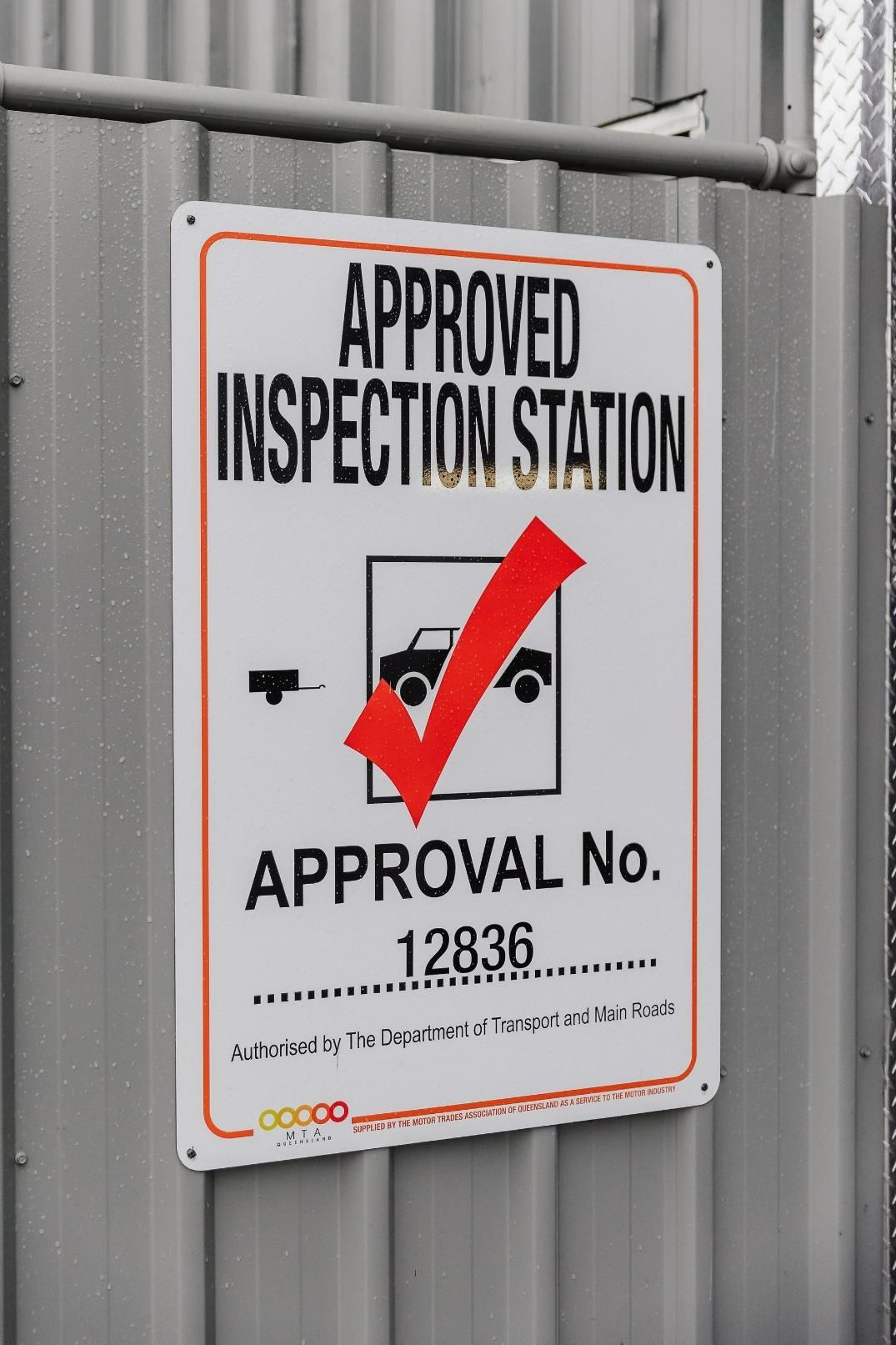 A Sign That Says Approved Inspection Station On It — RNA Mechanical In Yandina, QLD