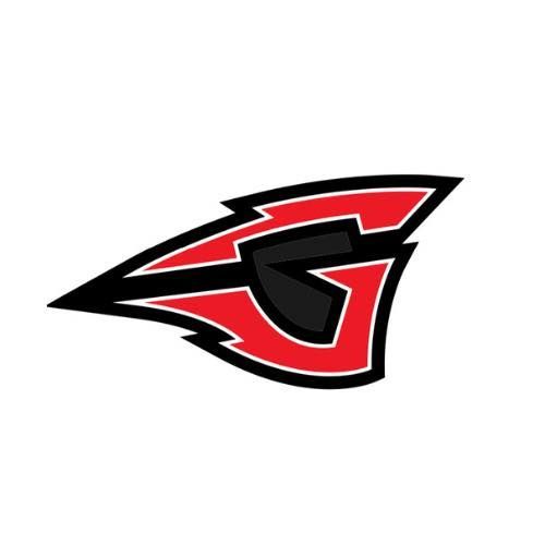 A red and black logo with the letter g on a white background.