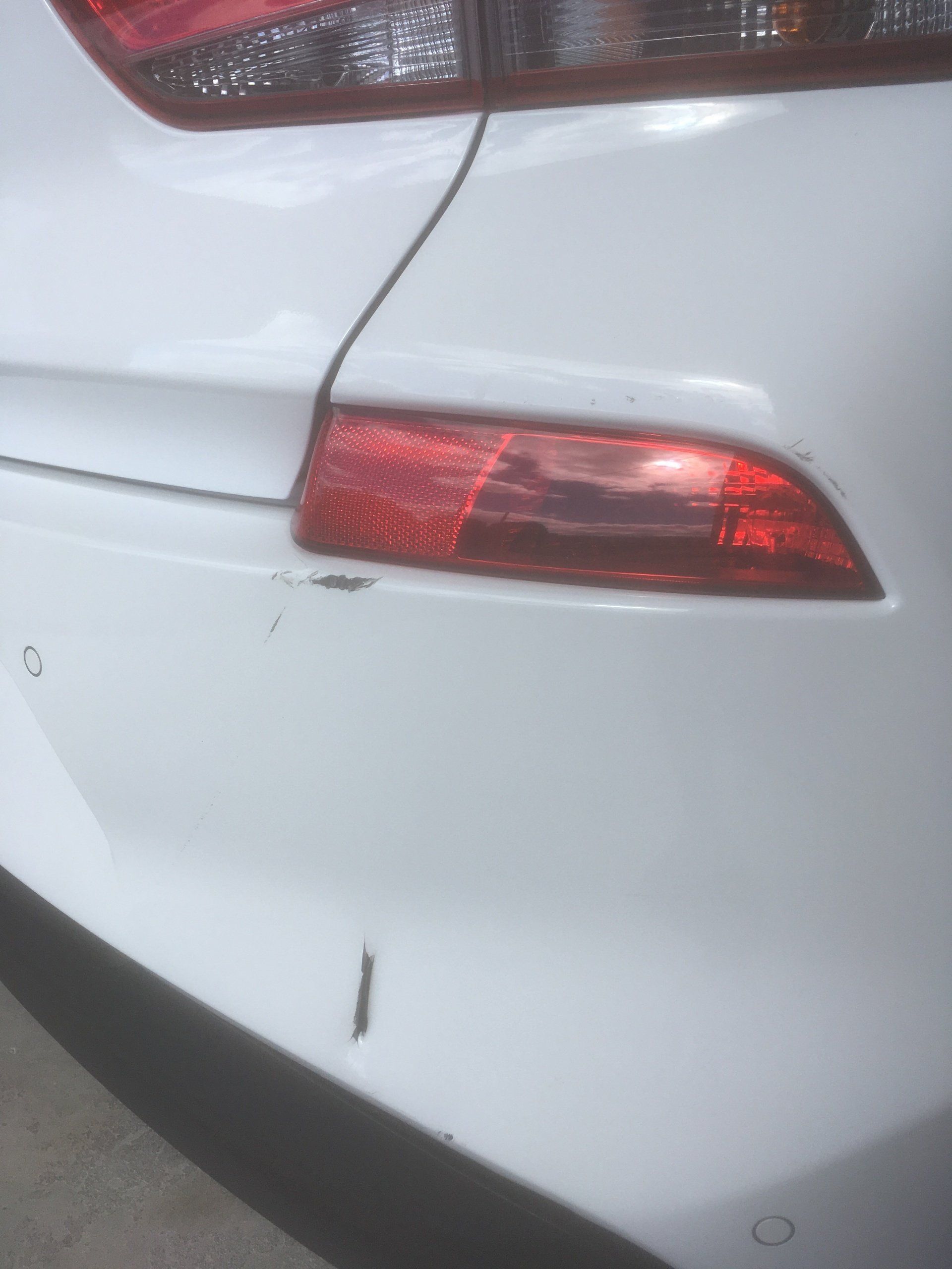 broken tail light