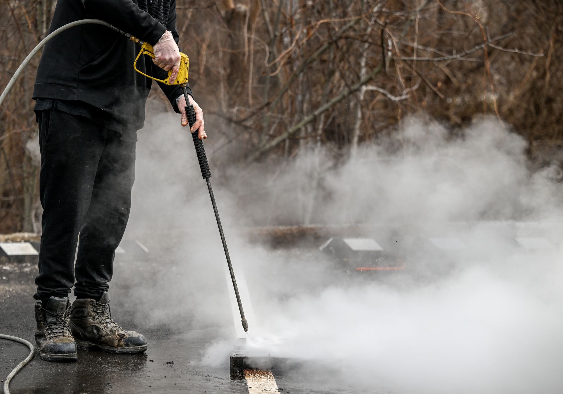 Hot pressure washing