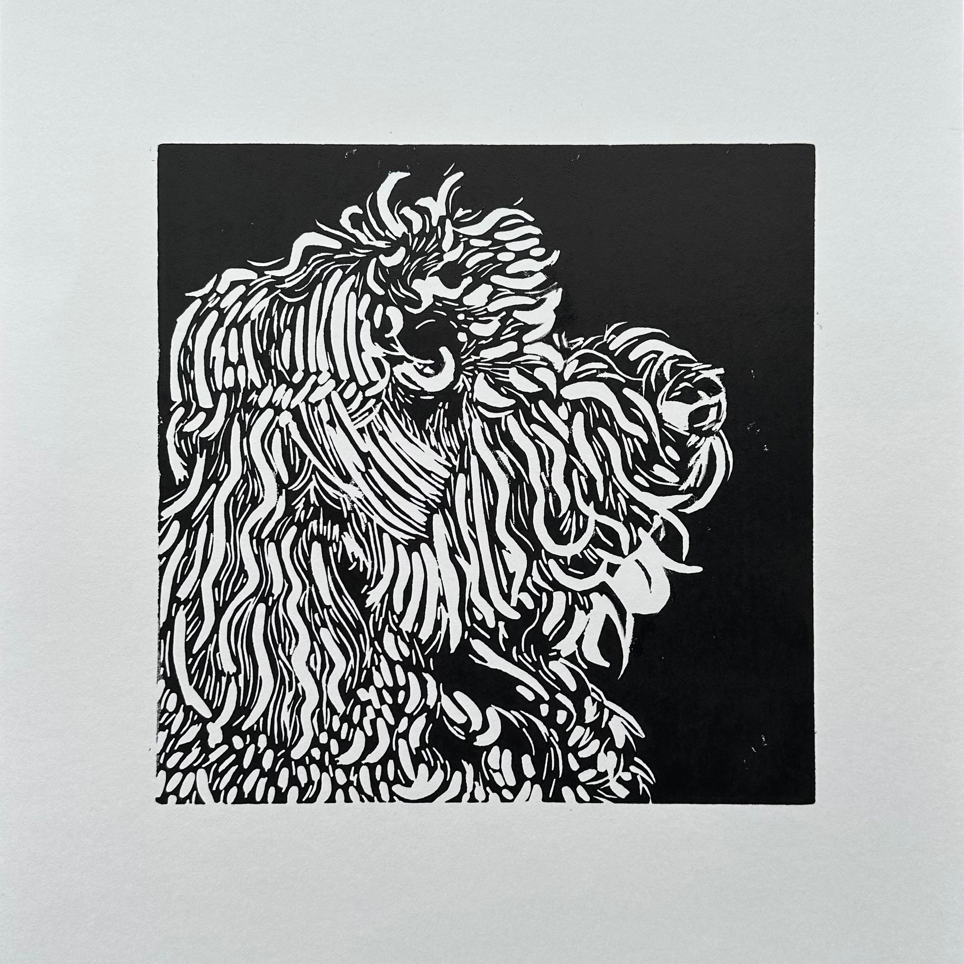 Labradoedel
Acryl, 200 x 200 mm.