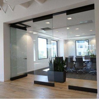 Sliding glass wall, airwall, operable wall, Burgess Company, Moderco, Oklahoma