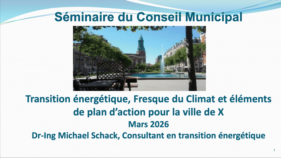 Exemple de séminaire municipal pour transition énergétique
