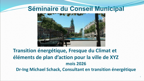 Exemple de séminaire municipal pour transition énergétique