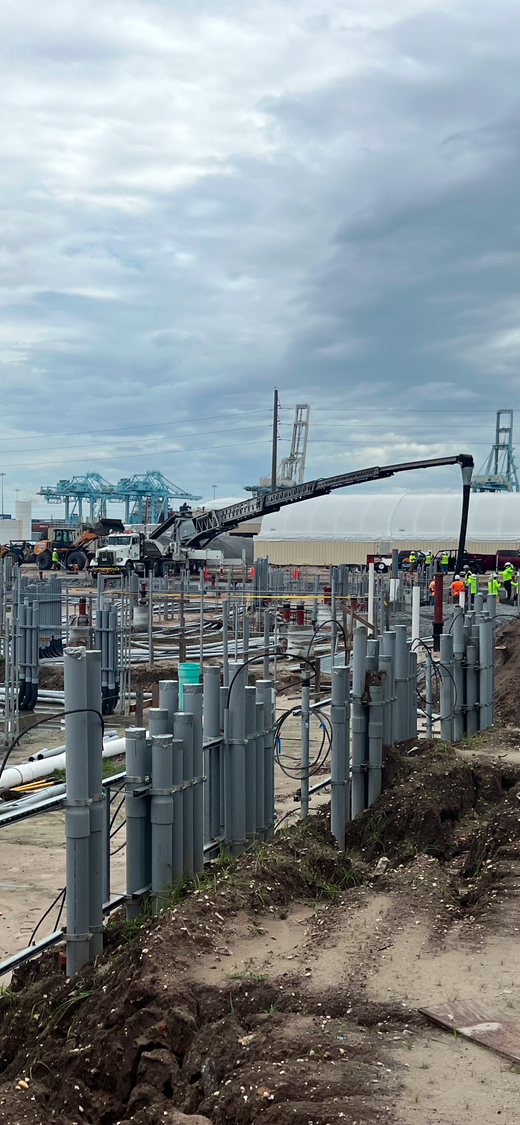 Material placement and removal services by Sea Level Development, specializing in precise delivery and removal.