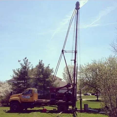Drilling Truck With Trees - Stow, OH - Anderson Drilling & Pump, Inc