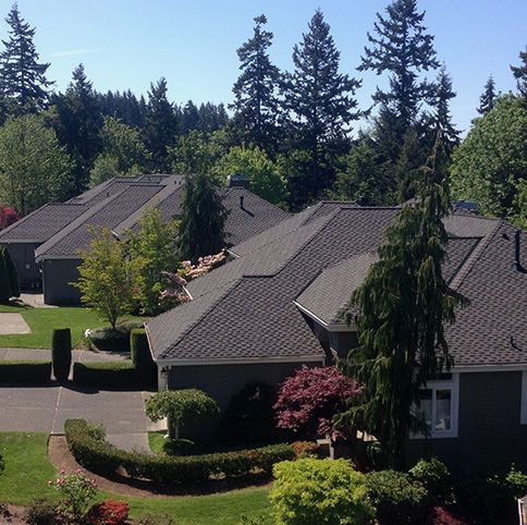 A group of houses in a row 