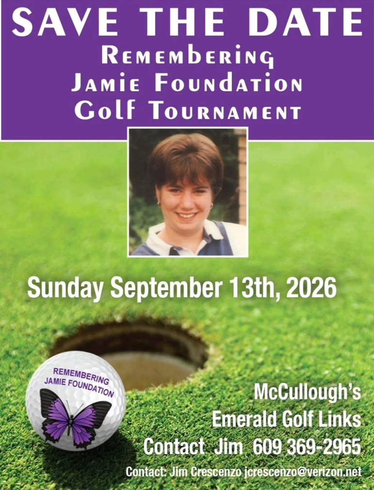 a save the date poster for the jamie foundation golf tournament