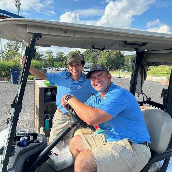 bagdrop attendants at the remembering jamie golf tournament at mcculloughs golf course in egg harbor township new jersey