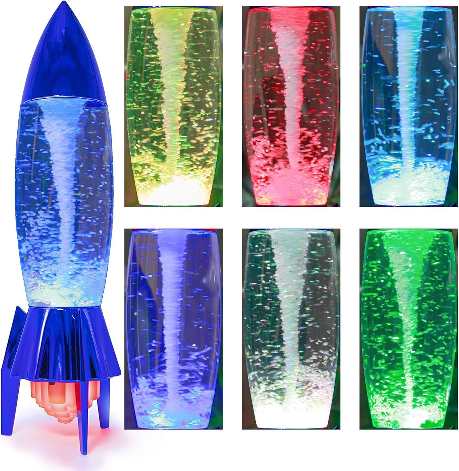 Lampe Tornade Galaxy / Fusée Spatiale LED Bleu