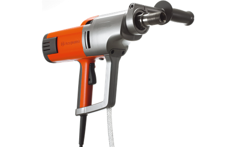 Orange and Silver Electric Core Drill With Black Handles — Coastcut Concrete Cutting Pty Ltd in Corlette, NSW