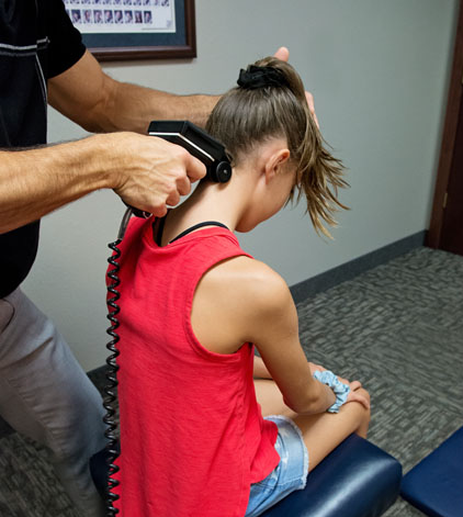 girl getting a massage
